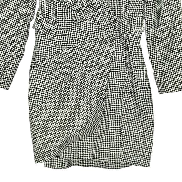 Jason Wu M Womens Houndstooth Wrap Mini Dress Black White NWOT - Picture 5 of 11